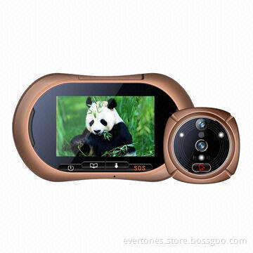 3.7-inch Screen Digital Peephole Viewer with 0.3-megapixel High-resolution, 130° Viewing Angle